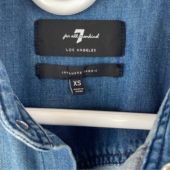 7 For all Mankind Mens Denim Snap Shirt - Picture 16 of 16
